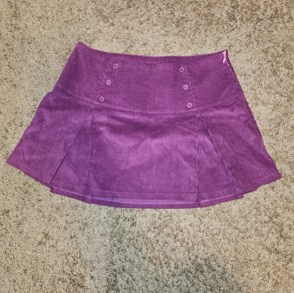Dolls Kill Purple Corduroy Skirt - Size Small